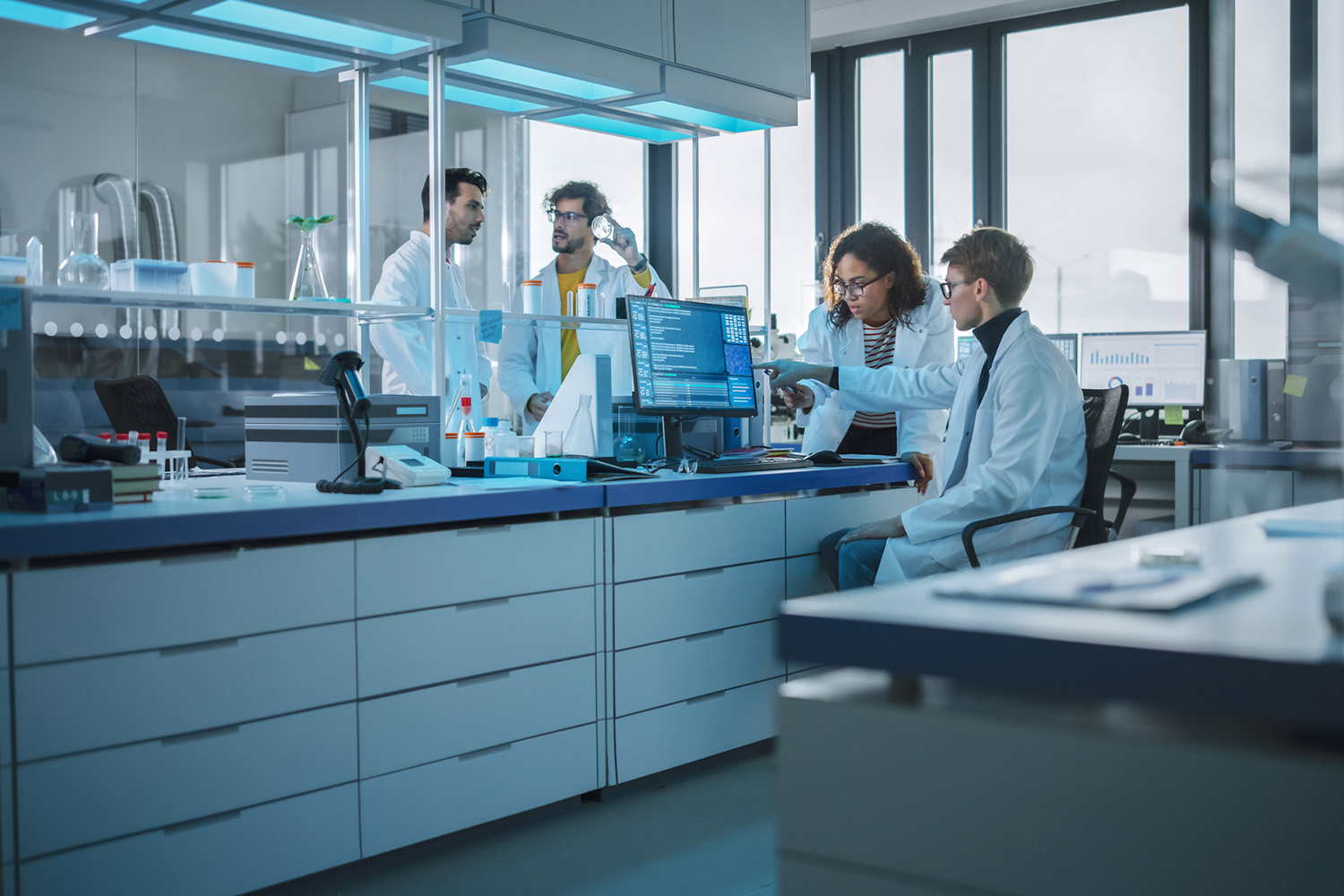 scientists working in a lab